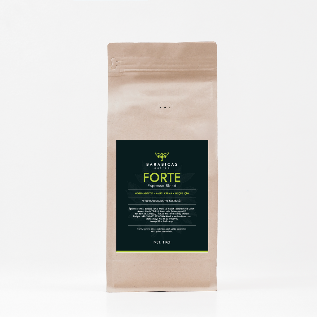 FORTE - 100% Robusta - Espresso Blend - Çekirdek Kahve- 1 Kg