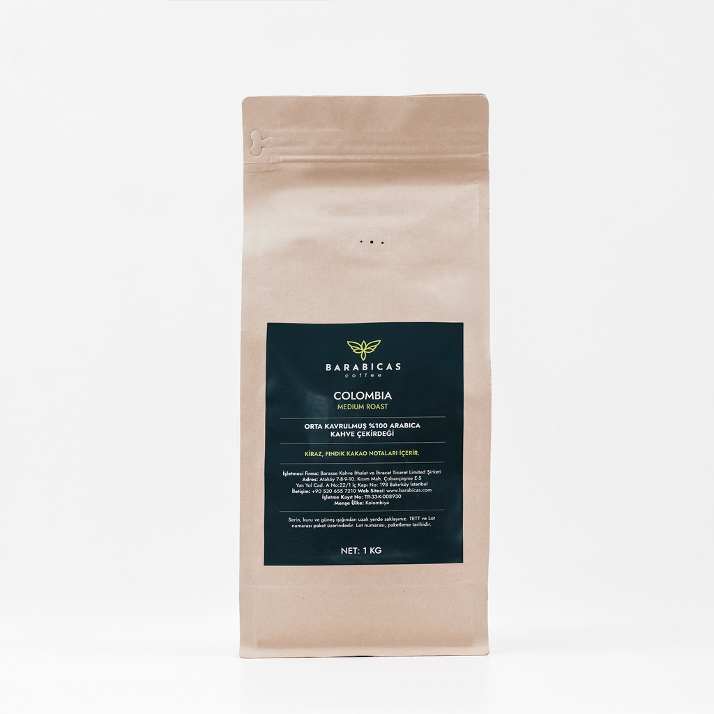 Colombia 100% Arabica - Medium Roast - Çekirdek Kahve- 1kg