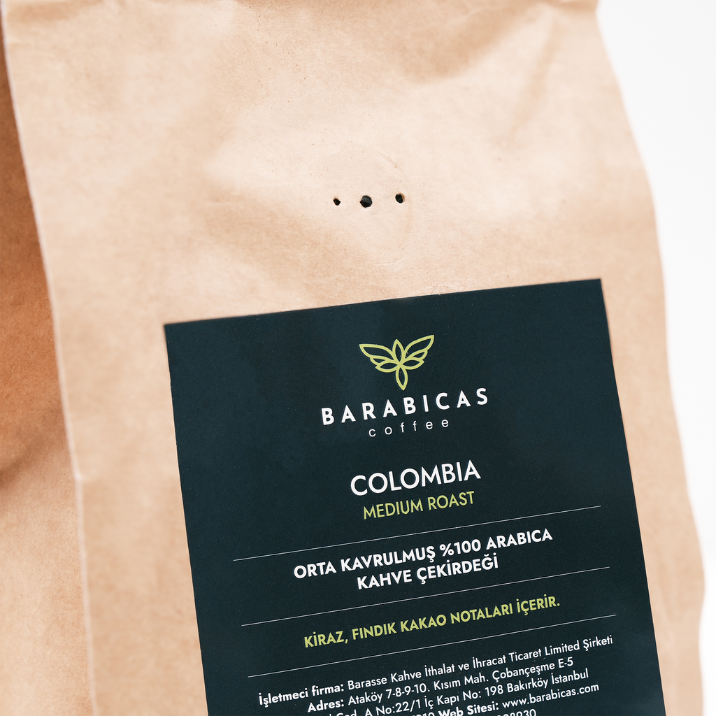 Colombia 100% Arabica - Medium Roast - Çekirdek Kahve- 250gr