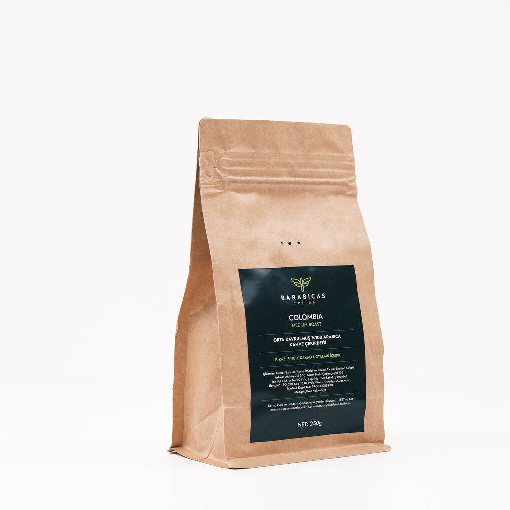 Colombia 100% Arabica - Medium Roast - Çekirdek Kahve- 250gr