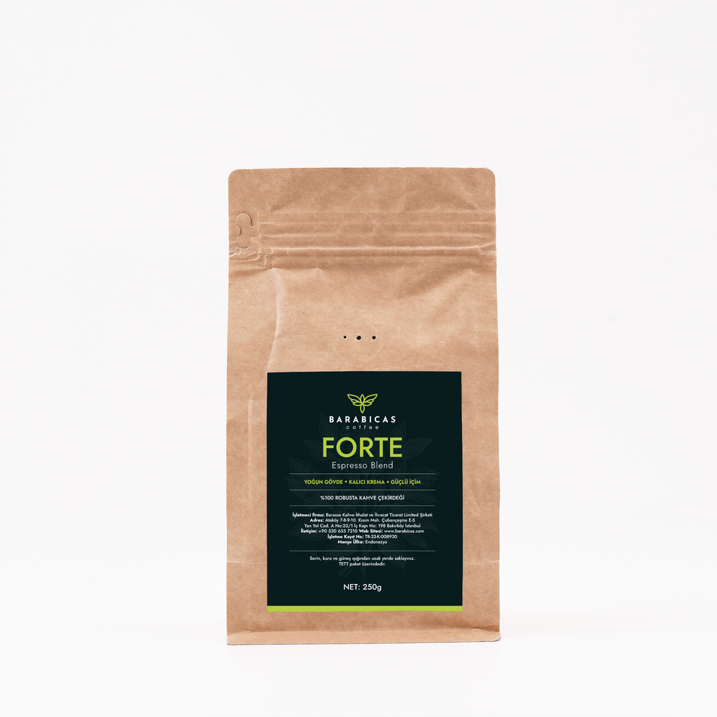 FORTE - 100% Robusta - Espresso Blend - Çekirdek Kahve- 250gr