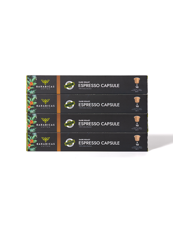 BARABICAS Coffee – Rwanda Espresso Capsules - Dark Roast - 40lı Paket