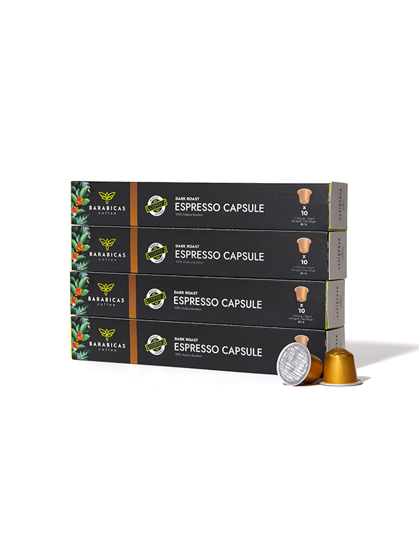 BARABICAS Coffee – Rwanda Espresso Capsules - Dark Roast - 40lı Paket